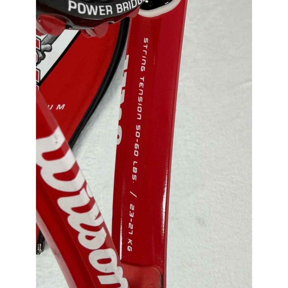 Wilson Impact Titanium Volcanic Frame Tennis Racquet L4 4 1/2 Power Bridge Case‎